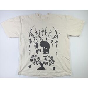 Anima Graphic T Shirt Mens Large Gothic Abstract Face Tree Design